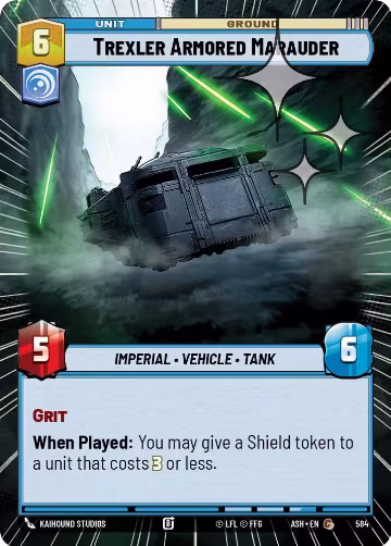 Trexler Armored Marauder (Hyperspace Foil) (584), Ashes of the Empire — Star Wars card price