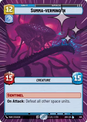 Summa-verminoth (Hyperspace Foil) (585), Ashes of the Empire — Star Wars card price