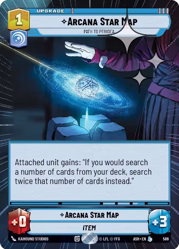 Arcana Star Map - Path to Peridea (Hyperspace Foil) (586), Ashes of the Empire — Star Wars card price