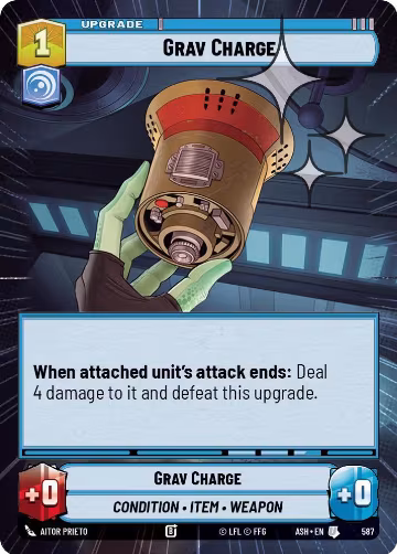 Grav Charge (Hyperspace Foil) (587), Ashes of the Empire — Star Wars card price