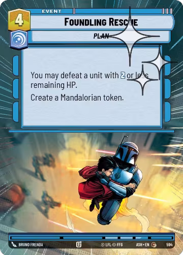 Foundling Rescue (Hyperspace Foil) (594), Ashes of the Empire — Star Wars card price