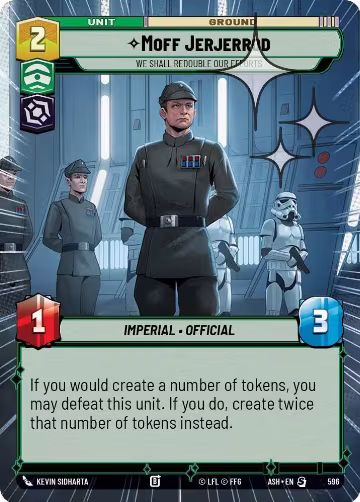Moff Jerjerrod - We Shall Redouble Our Efforts (Hyperspace Foil) (596), Ashes of the Empire — Star Wars card price