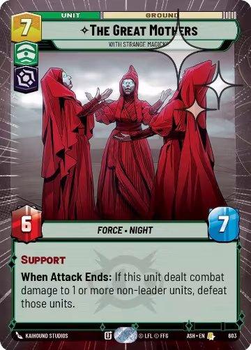 The Great Mothers - With Strange Magicks (Hyperspace Foil) (603), Ashes of the Empire — Star Wars card price