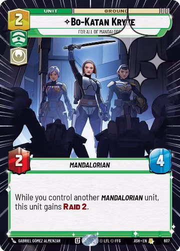 Bo-Katan Kryze - For All of Mandalore (Hyperspace Foil) (607), Ashes of the Empire — Star Wars card price