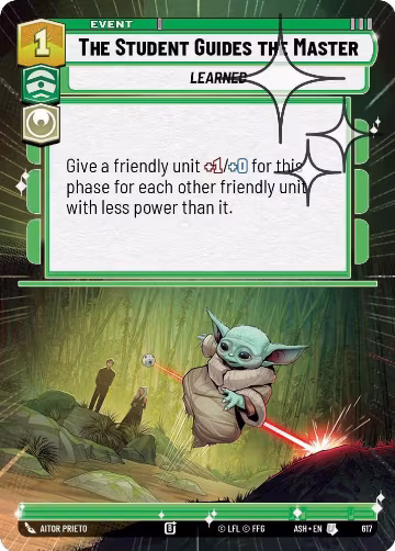 The Student Guides the Master (Hyperspace Foil) (617), Ashes of the Empire — Star Wars card price