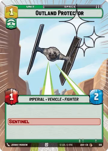 Outland Protector (Hyperspace Foil) (619), Ashes of the Empire — Star Wars card price