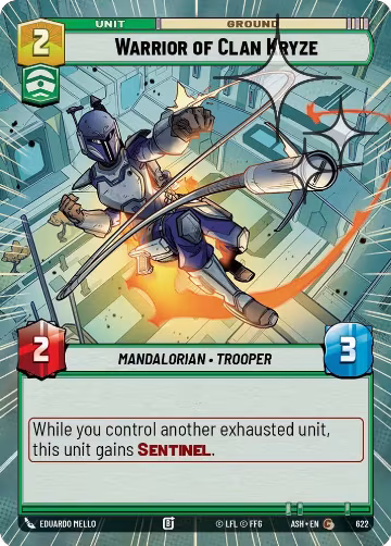 Warrior of Clan Kryze (Hyperspace Foil) (622), Ashes of the Empire — Star Wars card price