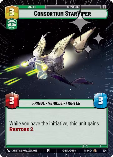 Consortium StarViper (Hyperspace Foil) (624), Ashes of the Empire — Star Wars card price