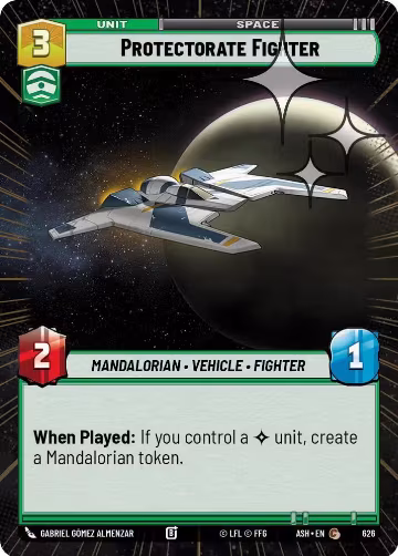 Protectorate Fighter (Hyperspace Foil) (626), Ashes of the Empire — Star Wars card price
