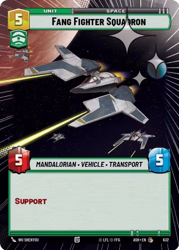 Fang Fighter Squadron (Hyperspace Foil) (632), Ashes of the Empire — Star Wars card price
