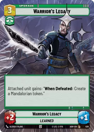 Warrior's Legacy (Hyperspace Foil) (636), Ashes of the Empire — Star Wars card price