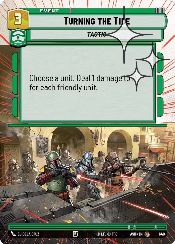 Turning the Tide (Hyperspace Foil) (640), Ashes of the Empire — Star Wars card price