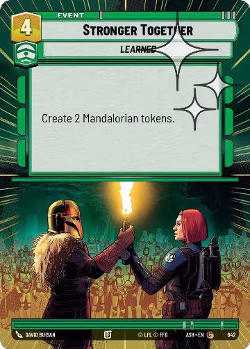 Stronger Together (Hyperspace Foil) (642), Ashes of the Empire — Star Wars card price