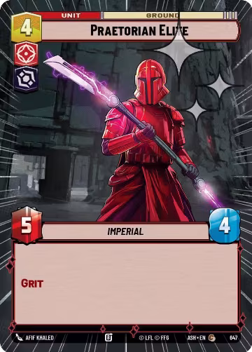Praetorian Elite (Hyperspace Foil) (647), Ashes of the Empire — Star Wars card price