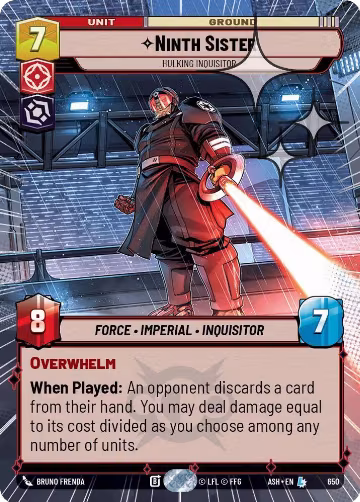 Ninth Sister - Hulking Inquisitor (Hyperspace Foil) (650), Ashes of the Empire — Star Wars card price