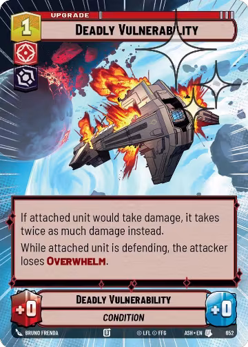 Deadly Vulnerability (Hyperspace Foil) (652), Ashes of the Empire — Star Wars card price