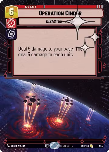 Operation Cinder (Hyperspace Foil) (653), Ashes of the Empire — Star Wars card price