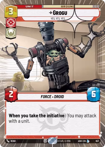 Grogu - Yes. Yes. Yes. (Hyperspace Foil) (657), Ashes of the Empire — Star Wars card price