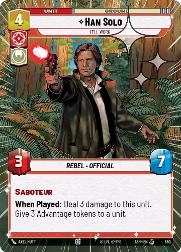 Han Solo - It'll Work (Hyperspace Foil) (660), Ashes of the Empire — Star Wars card price