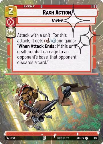 Rash Action (Hyperspace Foil) (664), Ashes of the Empire — Star Wars card price