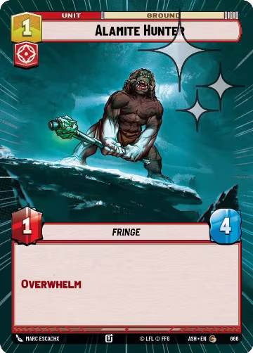 Alamite Hunter (Hyperspace Foil) (666), Ashes of the Empire — Star Wars card price