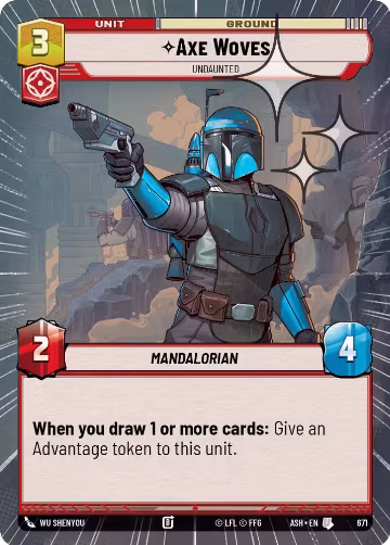 Axe Woves - Undaunted (Hyperspace Foil) (671), Ashes of the Empire — Star Wars card price