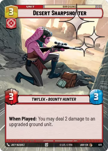 Desert Sharpshooter (Hyperspace Foil) (672), Ashes of the Empire — Star Wars card price