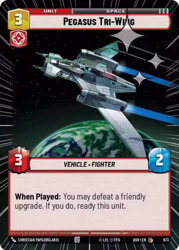 Pegasus Tri-Wing (Hyperspace Foil) (673), Ashes of the Empire — Star Wars card price