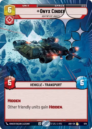 Onyx Cinder - Adventure Awaits (Hyperspace Foil) (679), Ashes of the Empire — Star Wars card price