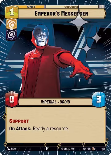 Emperor's Messenger (Hyperspace Foil) (691), Ashes of the Empire — Star Wars card price
