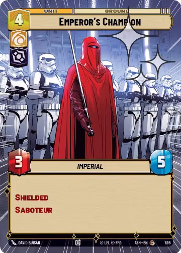 Emperor's Champion (Hyperspace Foil) (695), Ashes of the Empire — Star Wars card price