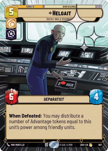 Helgait - Dooku Was a Visionary (Hyperspace Foil) (697), Ashes of the Empire — Star Wars card price