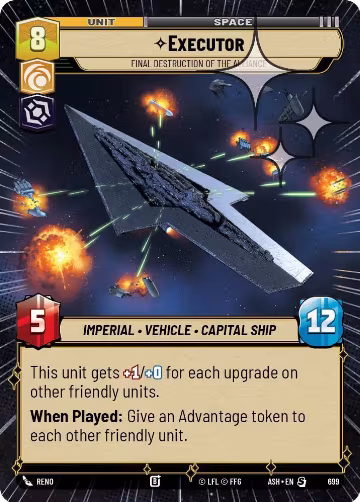Executor - Final Destruction of the Alliance (Hyperspace Foil) (699), Ashes of the Empire — Star Wars card price
