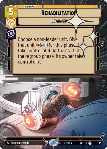 Rehabilitation (Hyperspace Foil) (702), Ashes of the Empire — Star Wars card price