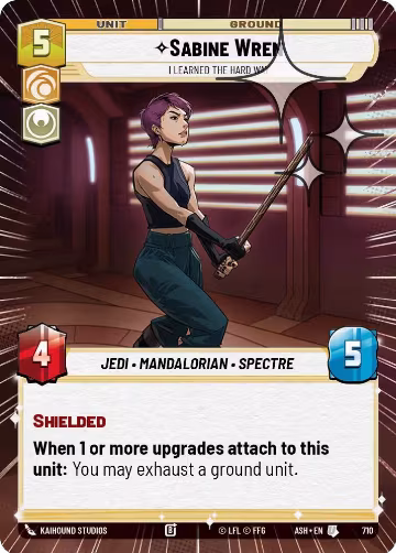 Sabine Wren - I Learned the Hard Way (Hyperspace Foil) (710), Ashes of the Empire — Star Wars card price