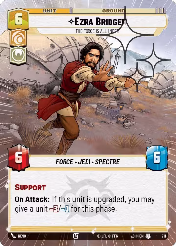 Ezra Bridger - The Force is All I Need (Hyperspace Foil) (711), Ashes of the Empire — Star Wars card price