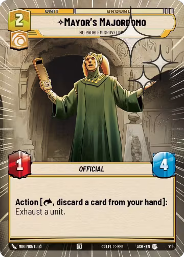 Mayor's Majordomo - No Problem Groveling (Hyperspace Foil) (719), Ashes of the Empire — Star Wars card price