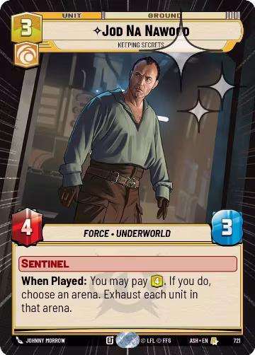Jod Na Nawood - Keeping Secrets (Hyperspace Foil) (721), Ashes of the Empire — Star Wars card price