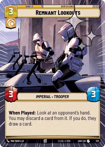 Remnant Lookouts (Hyperspace Foil) (722), Ashes of the Empire — Star Wars card price