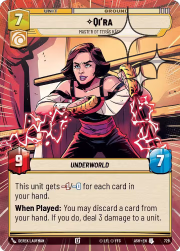 Qi'ra - Master of Teras Kasi (Hyperspace Foil) (728), Ashes of the Empire — Star Wars card price
