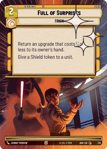 Full of Surprises (Hyperspace Foil) (734), Ashes of the Empire — Star Wars card price