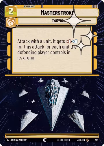 Masterstroke (Hyperspace Foil) (736), Ashes of the Empire — Star Wars card price