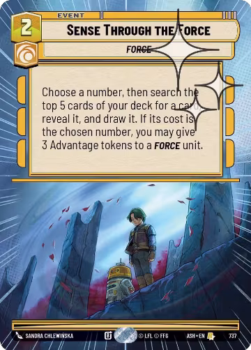 Sense Through the Force (Hyperspace Foil) (737), Ashes of the Empire — Star Wars card price