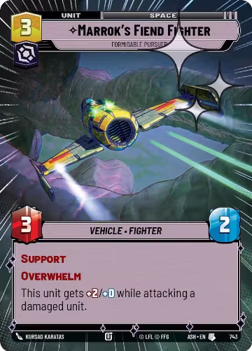 Marrok's Fiend Fighter - Formidable Pursuer (Hyperspace Foil) (743), Ashes of the Empire — Star Wars card price