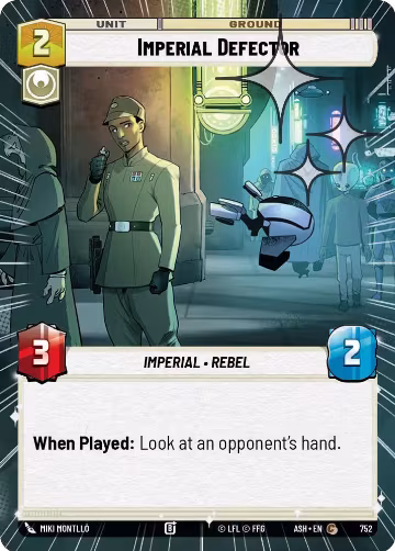 Imperial Defector (Hyperspace Foil) (752), Ashes of the Empire — Star Wars card price