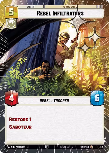 Rebel Infiltrators (Hyperspace Foil) (758), Ashes of the Empire — Star Wars card price