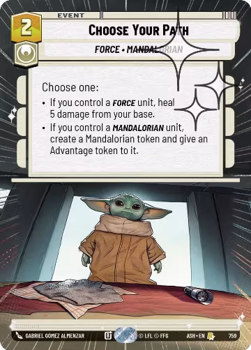Choose Your Path (Hyperspace Foil) (759), Ashes of the Empire — Star Wars card price