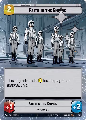 Faith in the Empire (Hyperspace Foil) (764), Ashes of the Empire — Star Wars card price