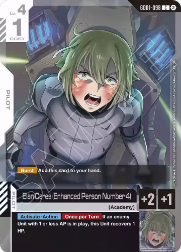 Elan Ceres (Enhanced Person Number 4) (Store Tournament Participation Pack 05) (GD01-098), Gundam Promotional Cards — Gundam card price
