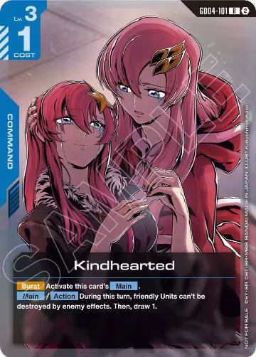 Kindhearted (Store Tournament Participation Pack 05) (GD04-101), Gundam Promotional Cards — Gundam card price